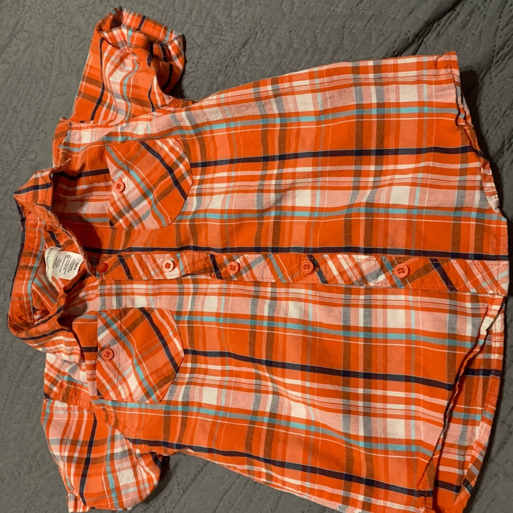 Orange Button Down